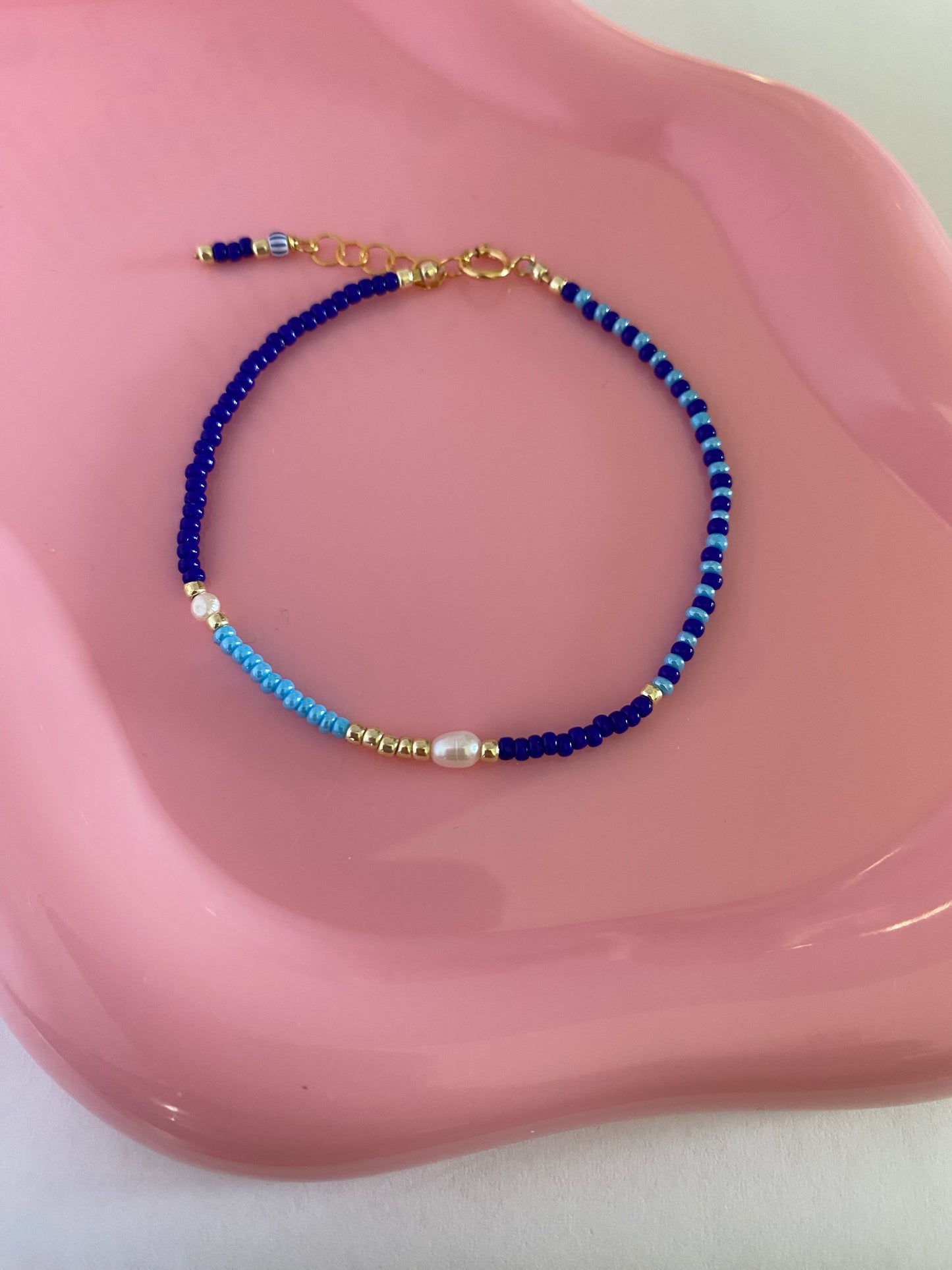 Blue sea pearl bracelet