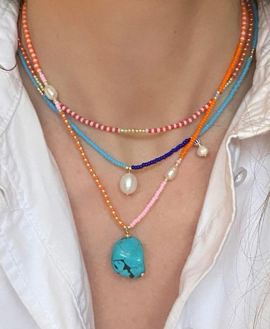 Blue horizon necklace