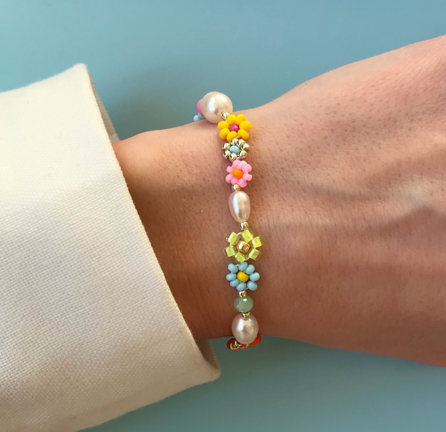 Floral garden bracelet