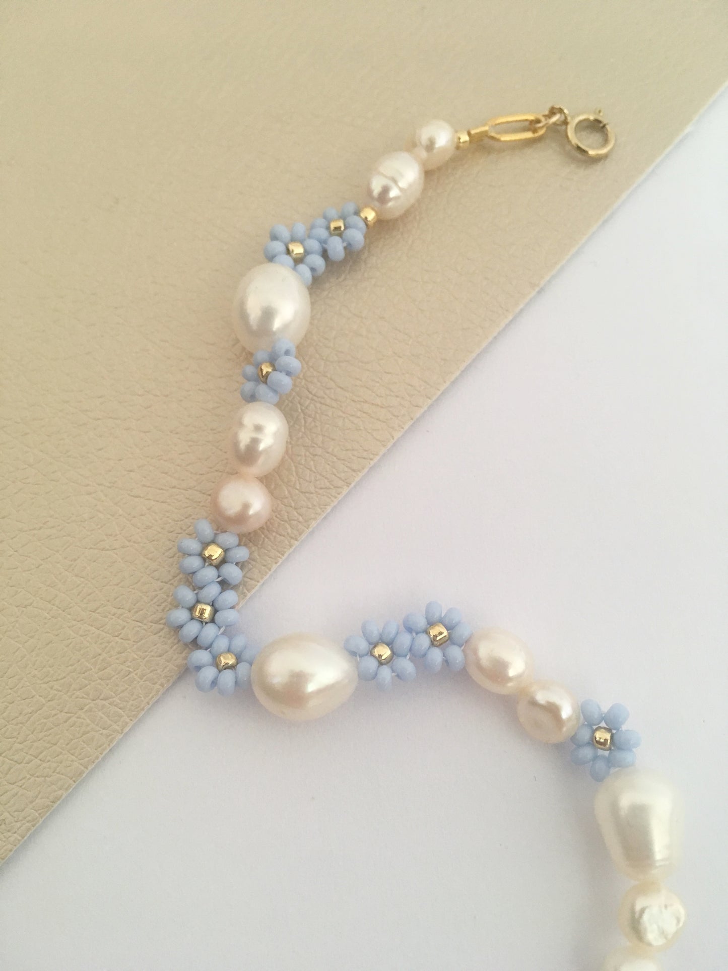 Baby blue bloom bracelet