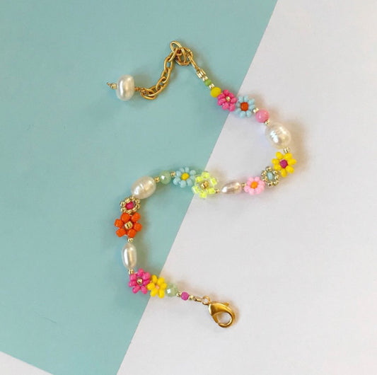 Floral garden bracelet