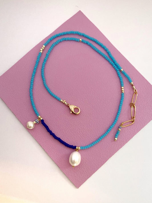 Blue horizon necklace