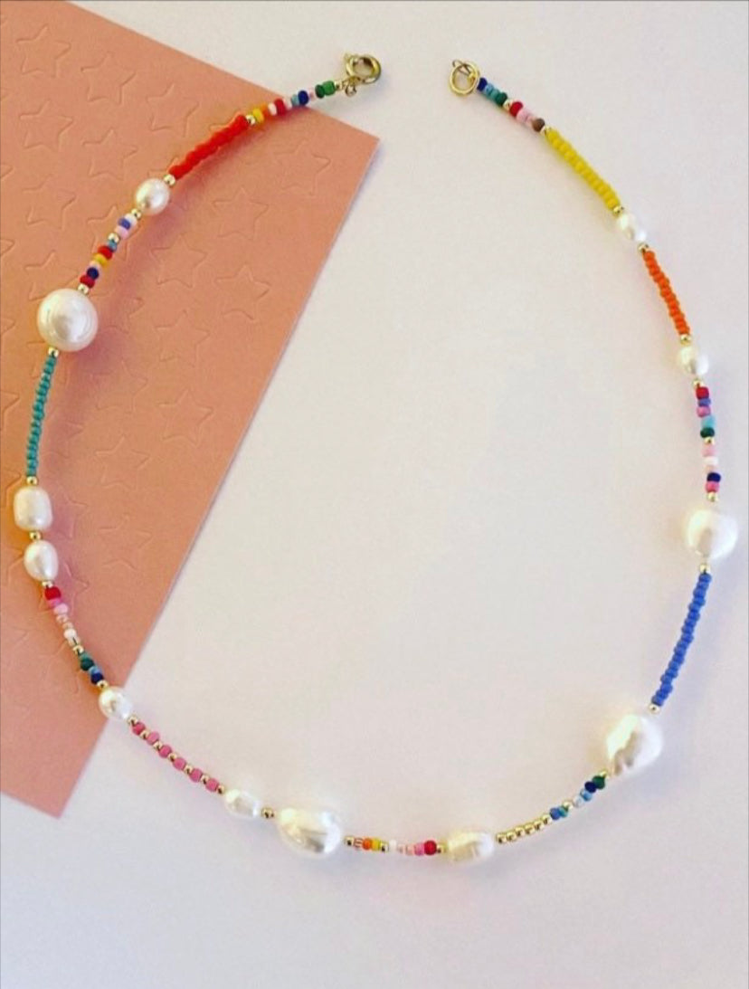 Sunset Confetti Necklace