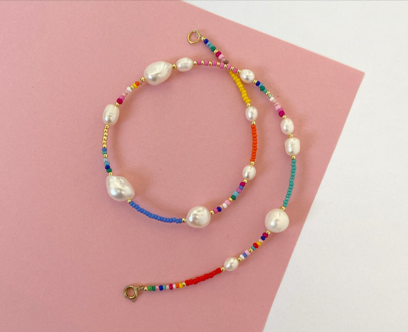 Sunset Confetti Necklace