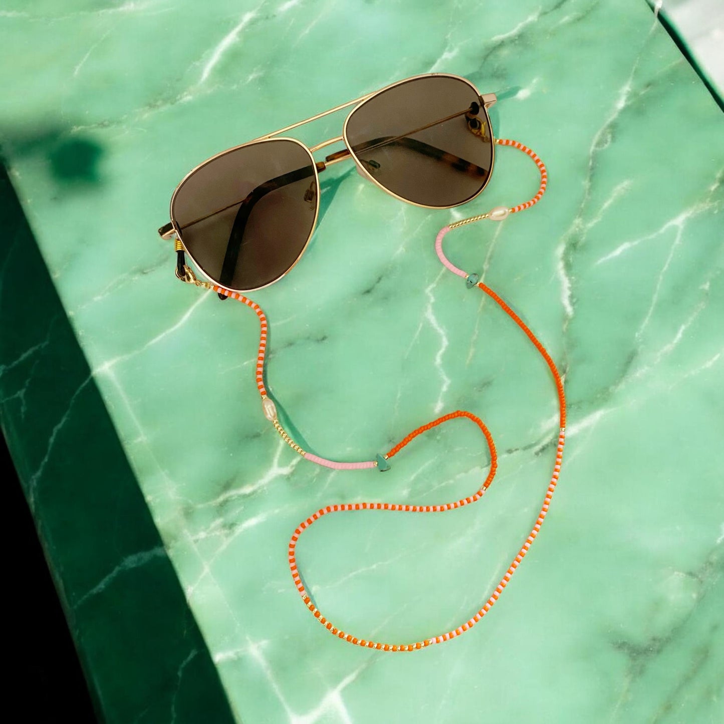 Sunset Pearl Sunglasses Chain Necklace