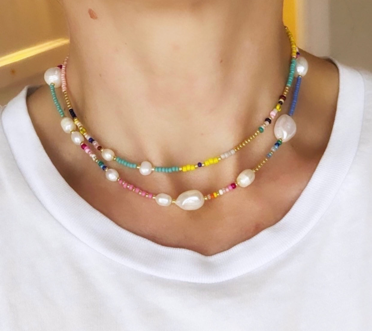 Sunset Confetti Necklace