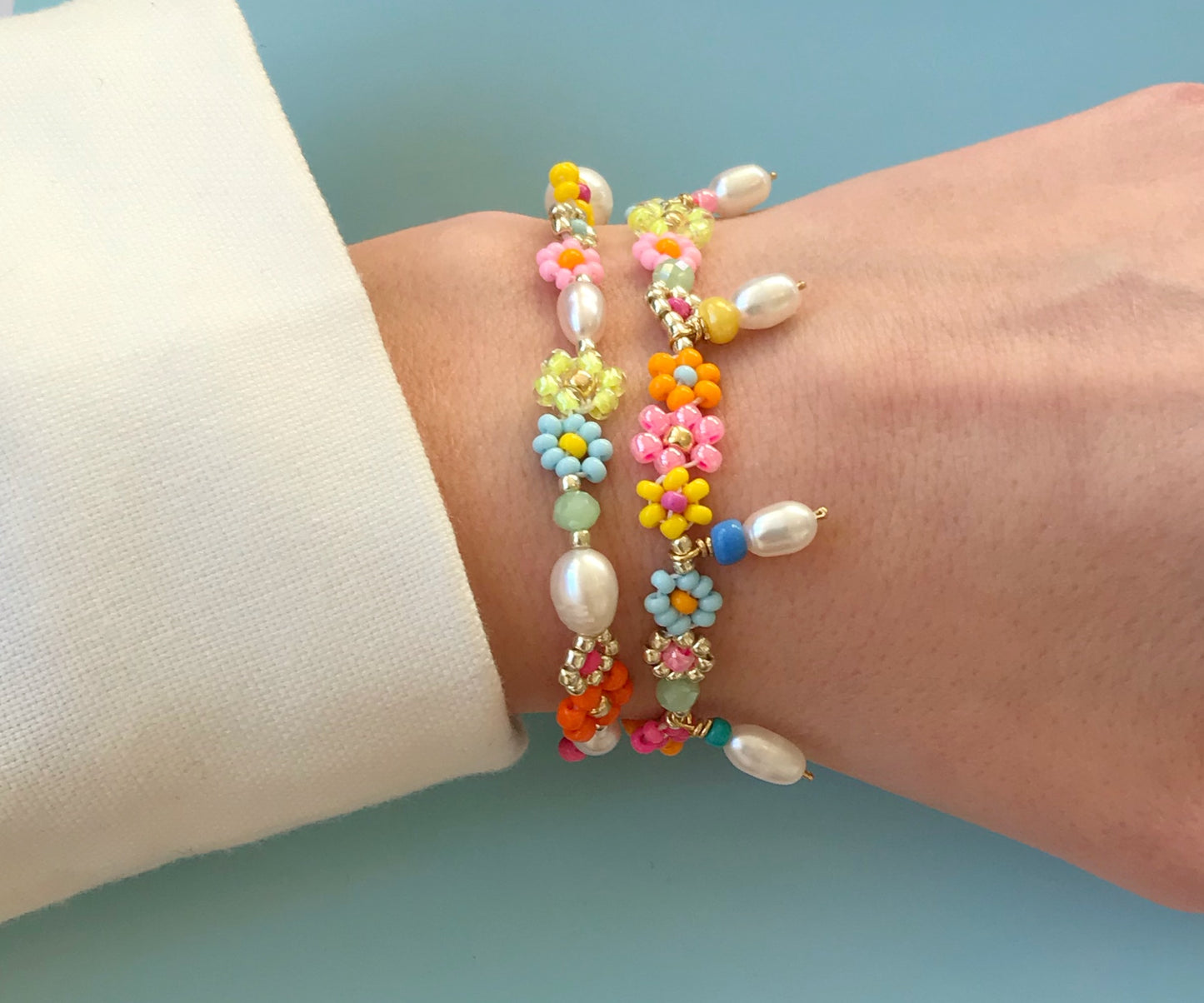 Floral garden bracelet