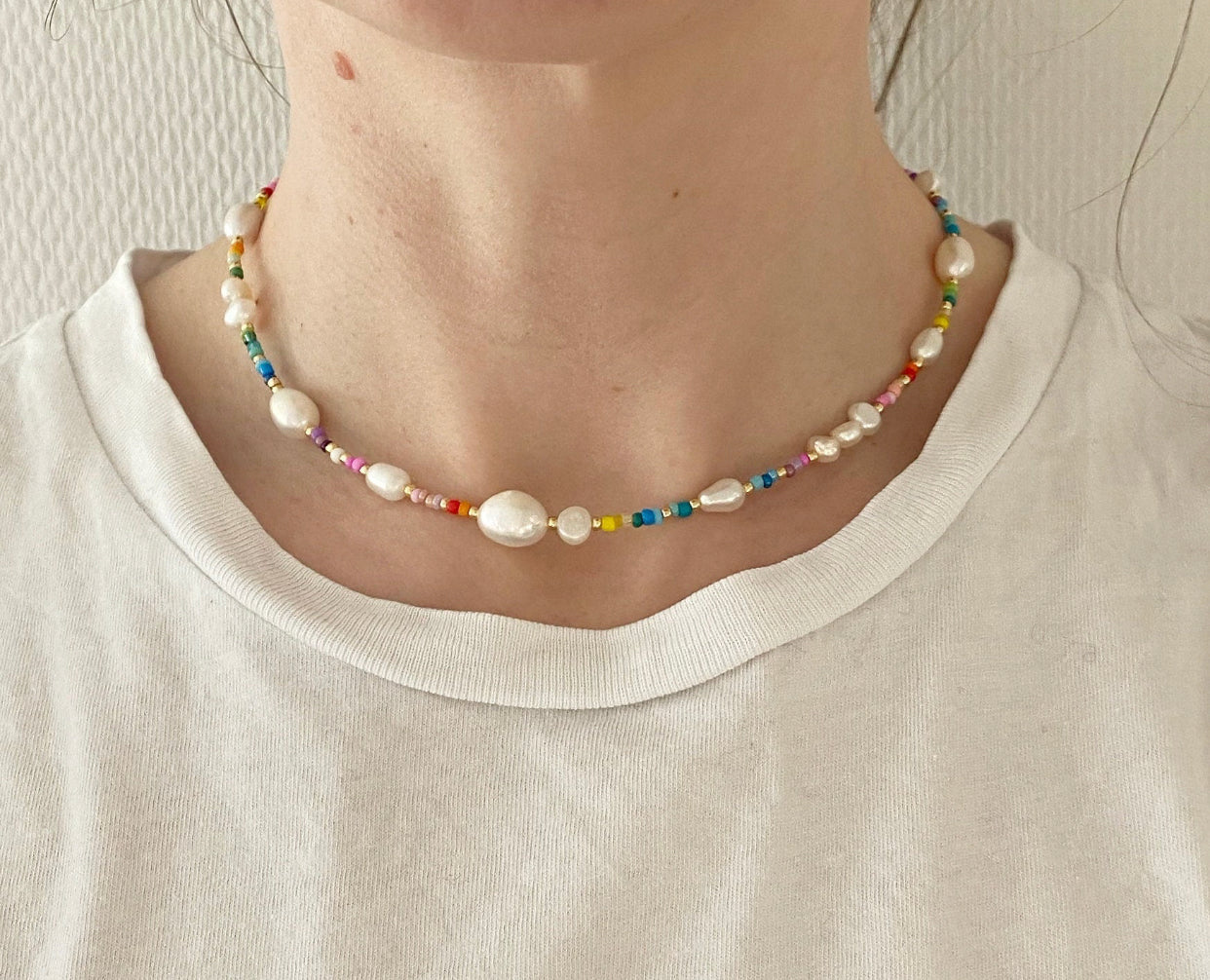 Rainbow tide necklace
